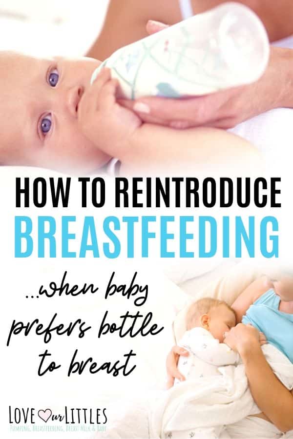 Baby prefers bottle to breast.