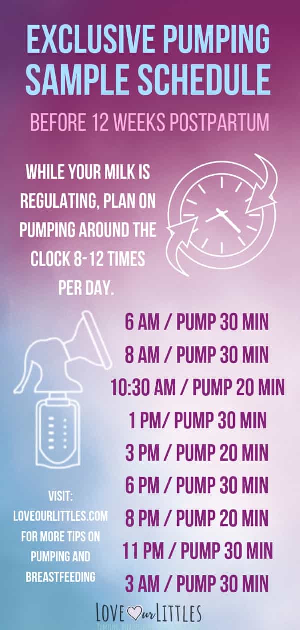 How to exclusively pump with a schedule infographic