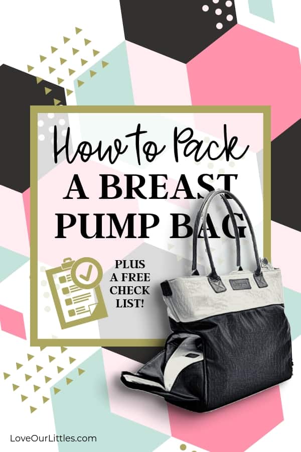 Photo of a breast pump bag packed.