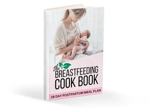 Image of a mockup of the breastfeeding cook book on paper back.